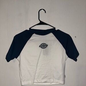 Dickies White and Blue Short Sleeve Tee